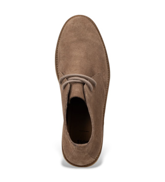 BOSS Hybride lærred beige læderstøvletter