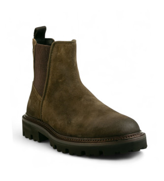 BOSS Chelsea leather ankle boots Julyo green