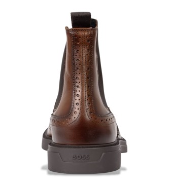 BOSS Botines de Piel Calev marrn