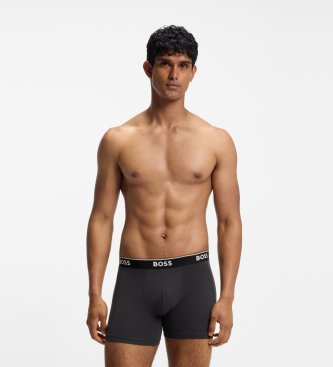 BOSS Conjunto de 3 Cuecas Power preto