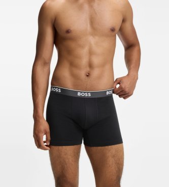 BOSS Conjunto de 3 Cuecas Power preto