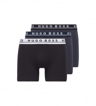 BOSS Pack 3 boxers Brief negro, azul