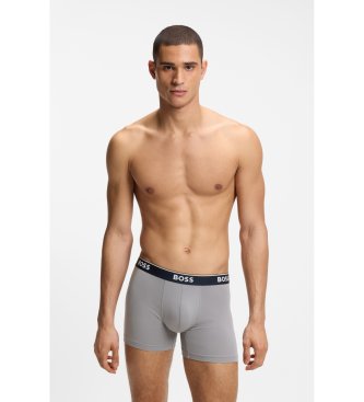 BOSS Set 3 Boxershorts Power grün, grau, schwarz
