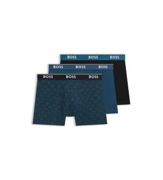BOSS Set 3 Bxers Power Des azul