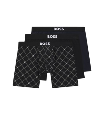 BOSS Set 3 enf�rgade boxershorts svart