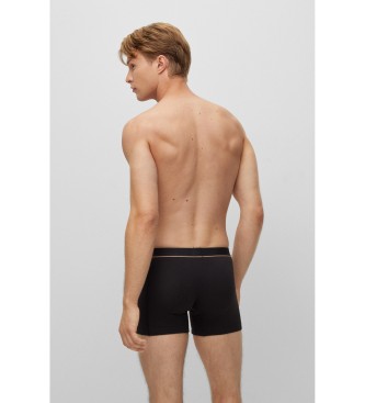 BOSS Stretch boxershort met logo op tailleband zwart