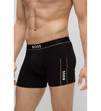 BOSS Stretch boxershort met logo op tailleband zwart