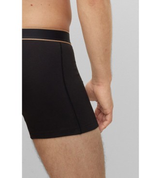 BOSS Stretch boxershort met logo op tailleband zwart