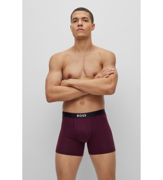 BOSS Stretch-Boxershorts mit Logo am Bund fliederfarben