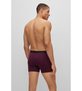 BOSS Stretch-Boxershorts mit Logo am Bund fliederfarben