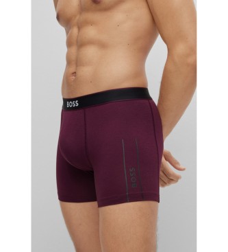 BOSS Stretch-Boxershorts mit Logo am Bund fliederfarben