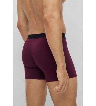 BOSS Stretch-Boxershorts mit Logo am Bund fliederfarben