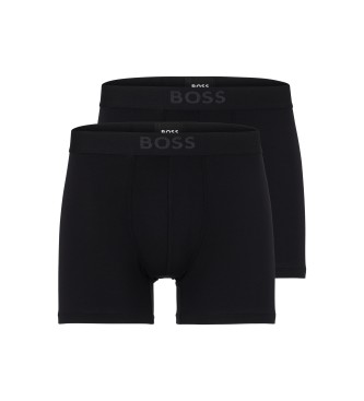 BOSS Pack 2 Black UltraSoft Boxer shorts