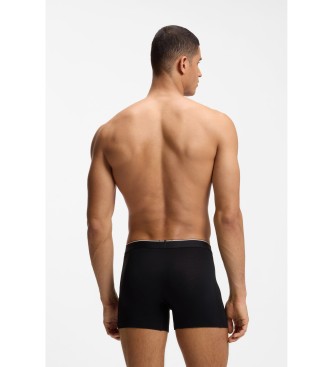 BOSS Set 3 B�xers Lisos negro, verde, gris