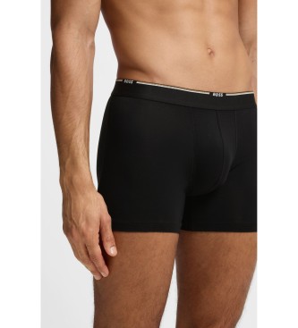 BOSS Set 3 B�xers Lisos negro, verde, gris