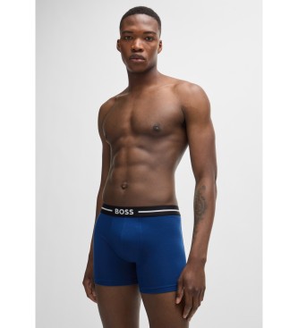 BOSS Set van 3 stretch katoenen boxershorts blauw, zwart