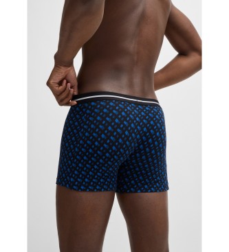 BOSS Set van 3 stretch katoenen boxershorts blauw, zwart