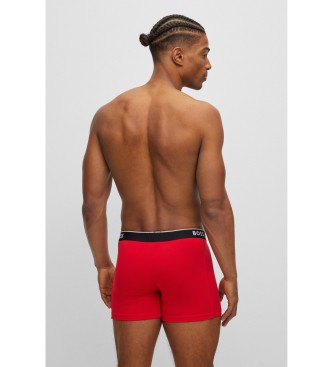 BOSS Pack 3 Boxer shorts Power red, black, navy