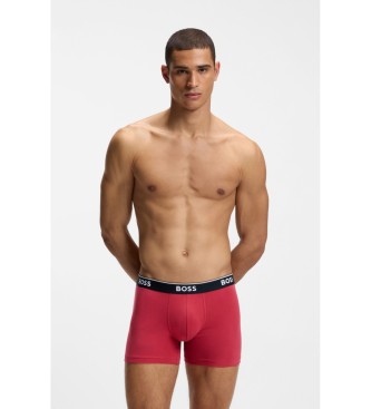 BOSS Set 3 Boxers Comfort marinbl�, r�d, svart
