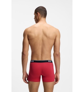 BOSS Set 3 Boxers Comfort marinbl�, r�d, svart