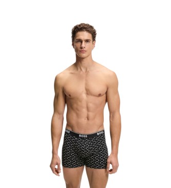 BOSS Set 3 Svarta enf�rgade boxershorts