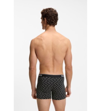 BOSS Set 3 Svarta enf�rgade boxershorts