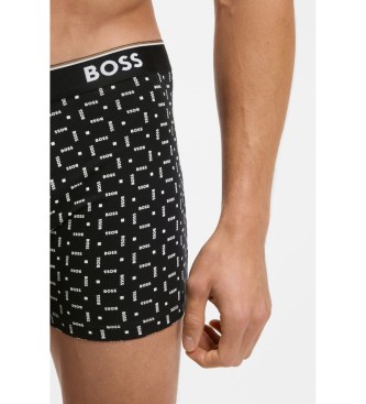 BOSS Set 3 Svarta enf�rgade boxershorts