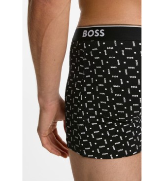 BOSS Set 3 Svarta enf�rgade boxershorts