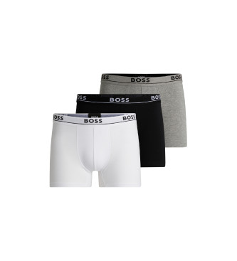 BOSS Set of 3 boxer shorts Spirit white, black, grey