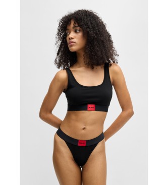 HUGO Bralette Bra with Logo black
