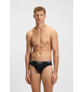 BOSS Confezione da 3 slip neri Power
