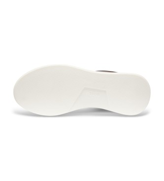 BOSS Baskets en cuir Bulton marron fonc�