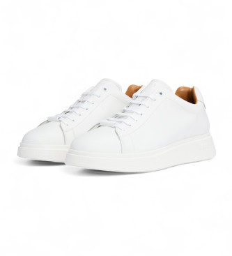 BOSS Bulton leren schoenen wit