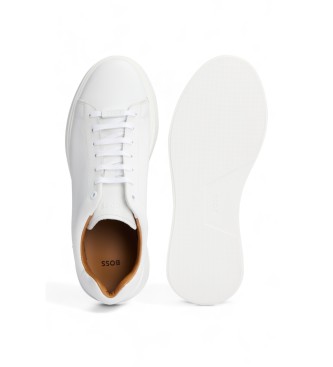 BOSS Bulton leren schoenen wit