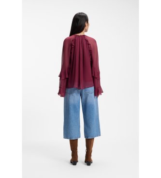 BOSS Blouse Bradia granaatrood