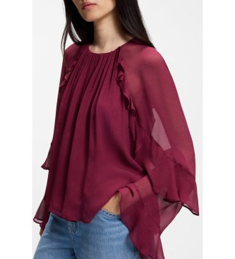 BOSS Blouse Bradia granaatrood