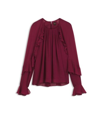 BOSS Blouse Bradia granaatrood