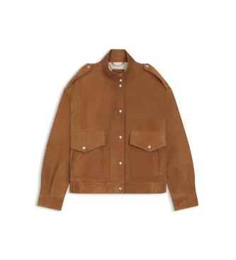 BOSS Giacca in pelle Sabea marrone