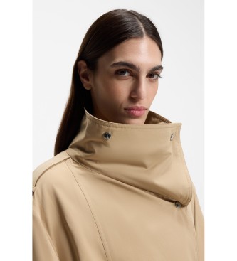 BOSS Gabardine castanha de grandes dimens�es