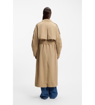 BOSS Gabardine castanha de grandes dimens�es