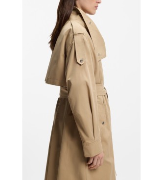 BOSS Gabardine castanha de grandes dimens�es