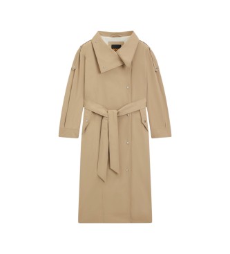 BOSS Gabardine castanha de grandes dimens�es