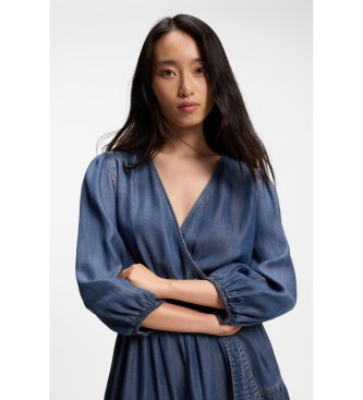 BOSS Crossoverkl�nning med denimeffekt och bl� ballong�rmar