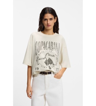 BOSS T-shirt Relaxed Fit biały