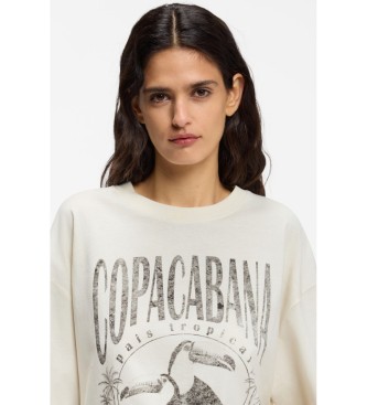 BOSS T-shirt Relaxed Fit biały