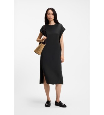 BOSS Vestido de punto manga casquillo negro