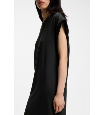 BOSS Vestido de punto manga casquillo negro