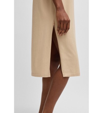 BOSS Vestido de punto con manga casquillo beige