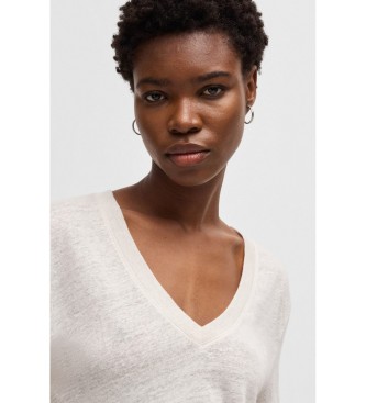 BOSS Beżowa koszulka Ela