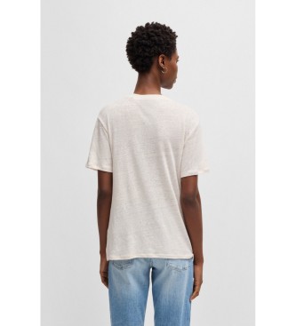 BOSS Beżowa koszulka Ela